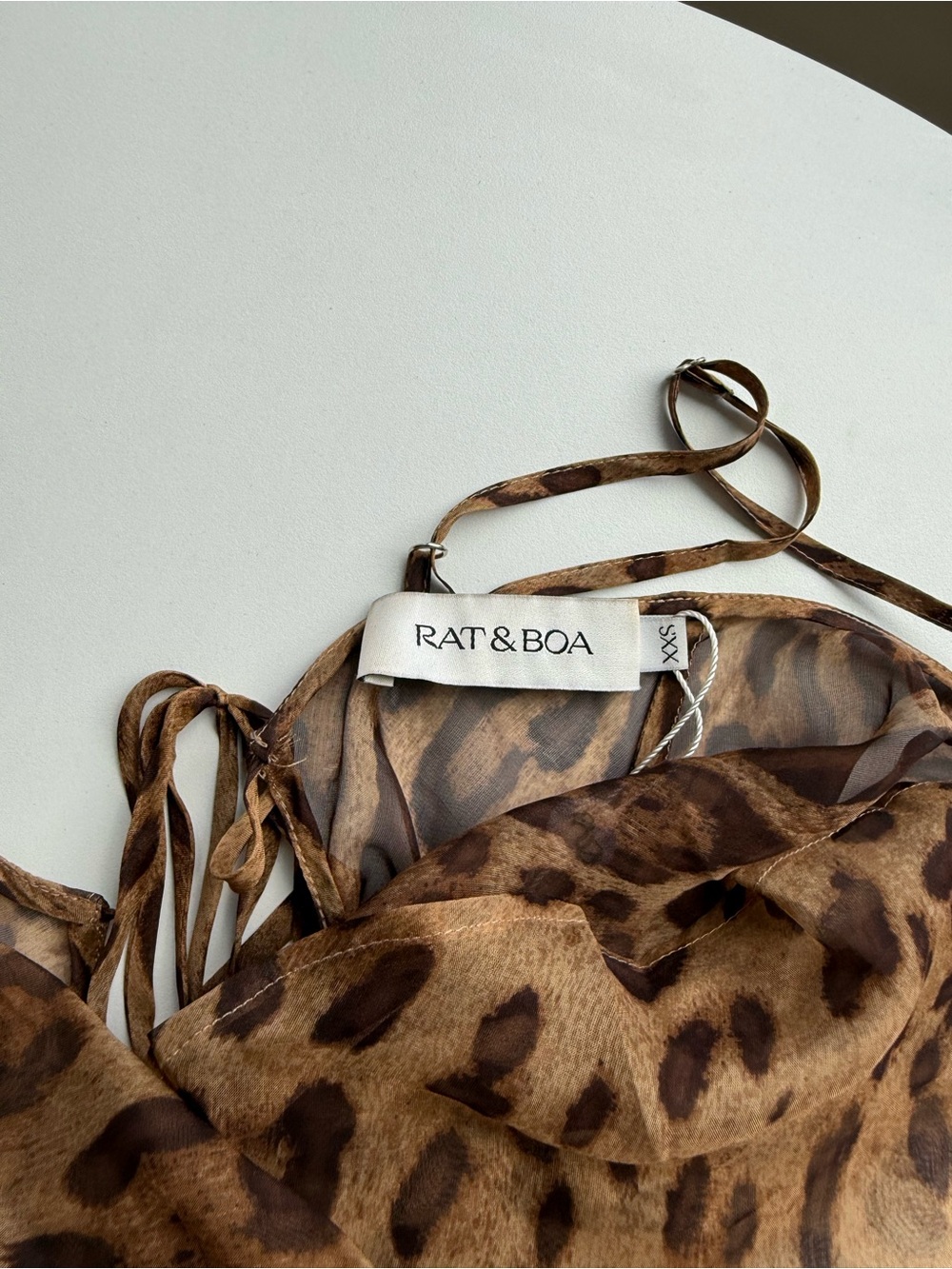 Rat & Boa Leopard-Print Cowl Slip Maxi Dress in Brown - Picture 4 of 4